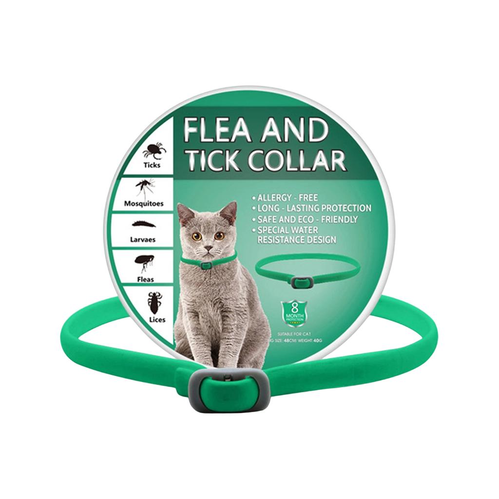 Flea And Tick Collar - 8 Months , -Free, Water Proof & Adjustable With Multiple Color Options For Cats