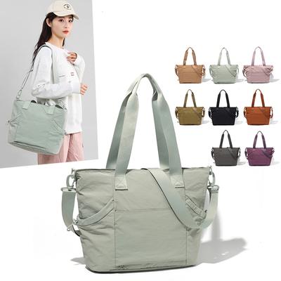 Einfarbige Tragetasche Unisex Große Kapazität Leichte Handtasche Pendler Schultertasche