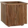 Pot De Fleurs - HOME ESPRIT - Teck - 34,5 X 34,5 X 37 Cm - Multicolore - Carré