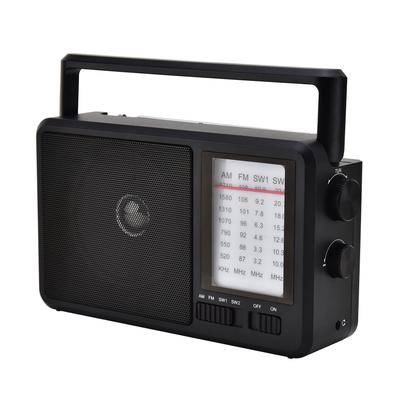 Portable AM FM SW1 SW2 Radio with Telescopic Antenna, Multiband Radio with 3.5mm Earphone Jack   Ideal for Home &