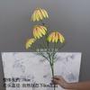 Artificial 4 Heads Echinacea Purpurea Flower Simulated Chrysanthemum Flower Branch for Wedding Party Floral Decoration 6 pieces