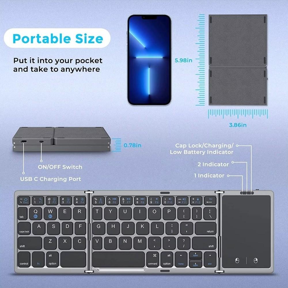 Numeric Keypad Bluetooth Keyboard for Windows, Android, iOS Systems Professional Setup