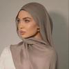 Modal Hijab Rayon Cotton Shawls Solid Color Soft Wraps For Muslim Woman Hijab Ialamic Turban Headband 170*75Cm