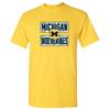 Michigan Wolverines Hibiscus Pattern Blocks T Shirt - Daisy