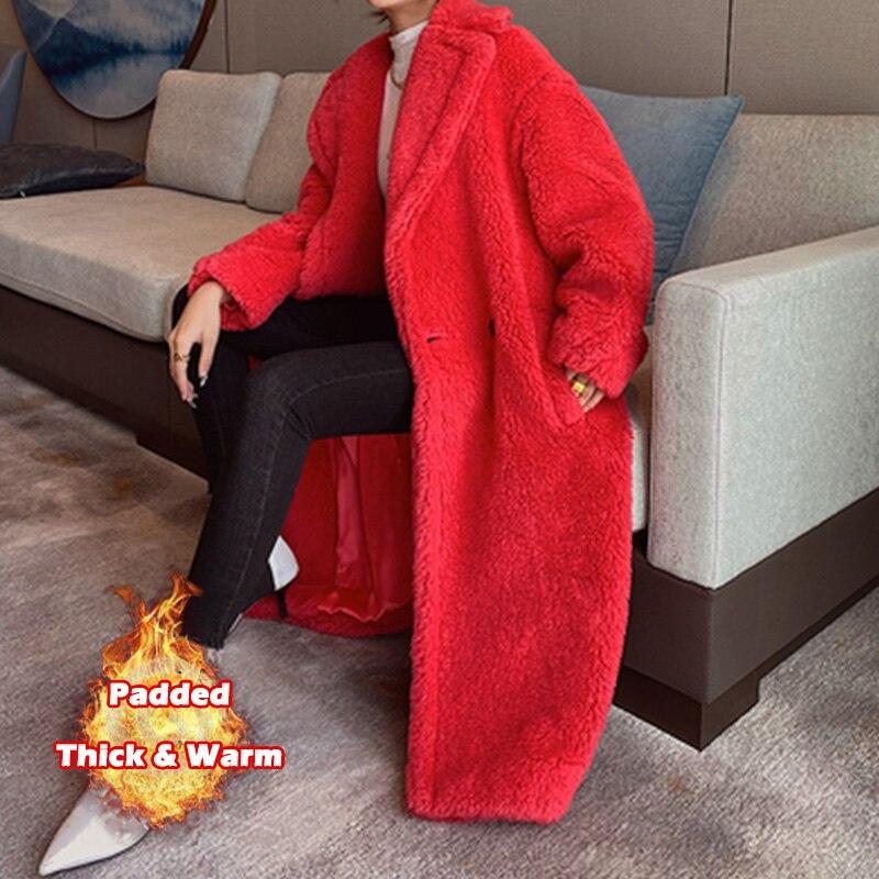 Long Teddy Bear Jacket Coat Women