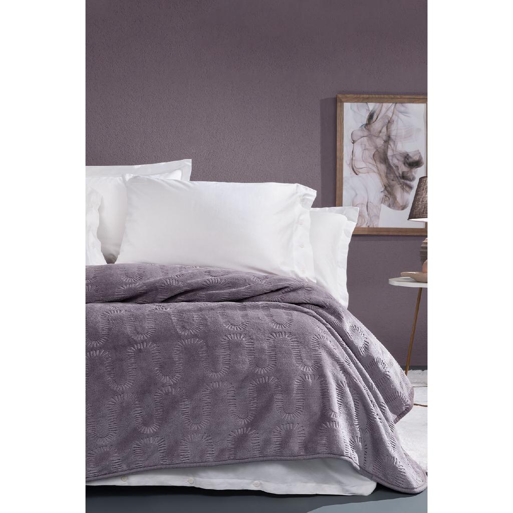 Tricia Double Emboss Decke – Dusty Rose