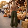 Women's Sporty Casual Wide Leg Pants, Loose Fit Street Comfortable Trousers