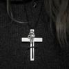 Unisex Crosses Charm Pendant Necklace with Sturdy Glass Special Gifts Accessory for Religious Occasions Daily Use