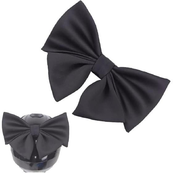 

Large Bow Helmet Decorations Cute Helmet Bow Suction Cup Fitted Helmet Accessories for Ski Bike Motorcycle Helmet чёрный