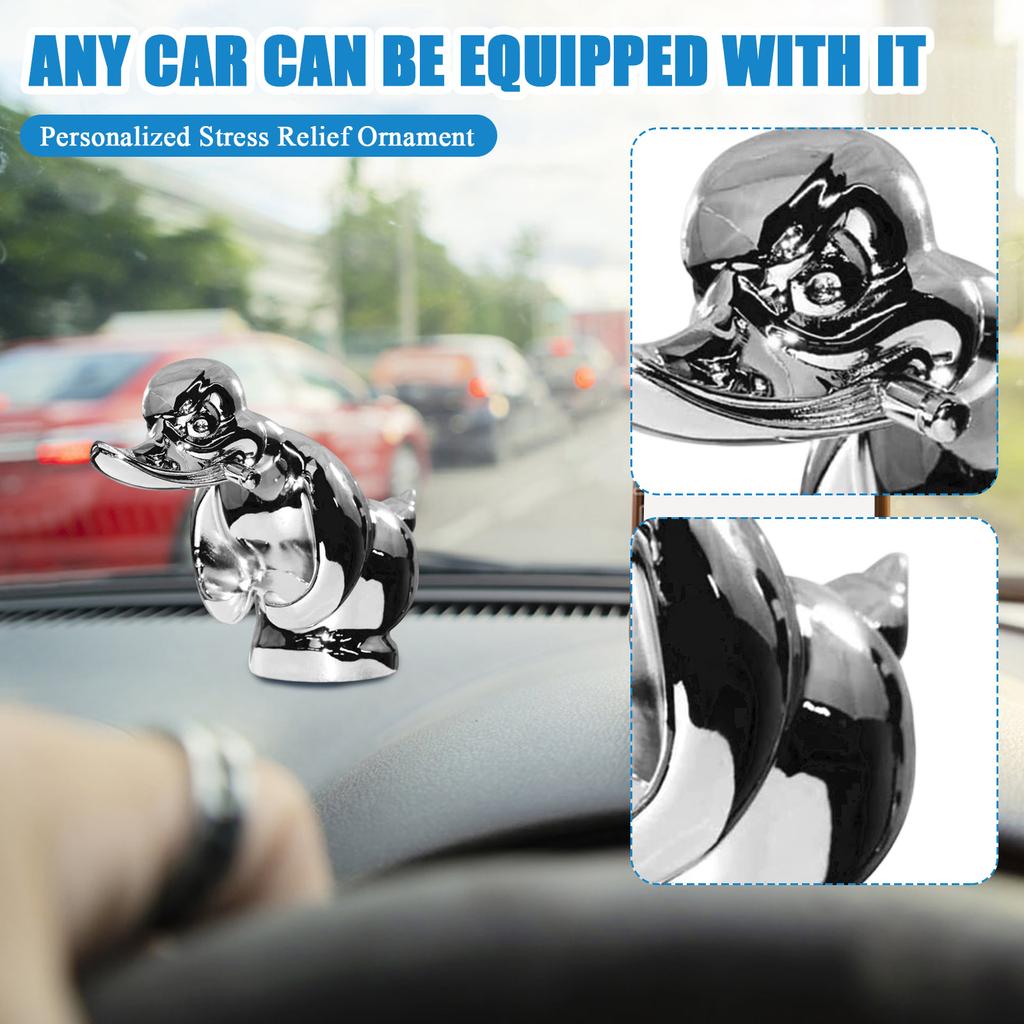 Böse Motorhaubenleiste, 3D verchromte Metall-Motorhaubenleiste, Böses Auto, Desktop-Leiste.