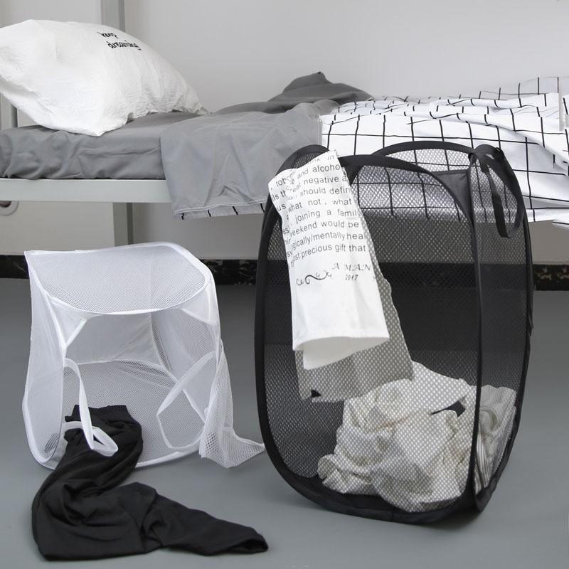 Foldable Ventilated Laundry Basket With Skeleton Large Capacity Portable Storage For Bedroom Bathroom And Home Organization