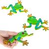 3-piece Frog Toy Simulation Frog Doll Simulation Frog Animal Model Soft Elastic Pretend To Be Breathable