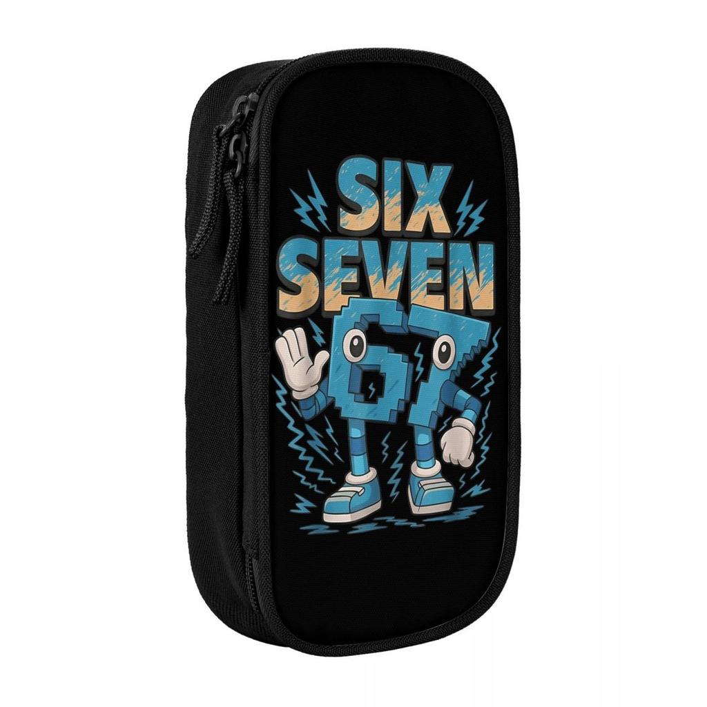 Kawaii Federmäppchen 67 Six Seven 6-7 Italienisches Gehirnfäule Meme Federtasche Schul-Federmäppchen Junge Mädchen Design Schul-Schreibwaren