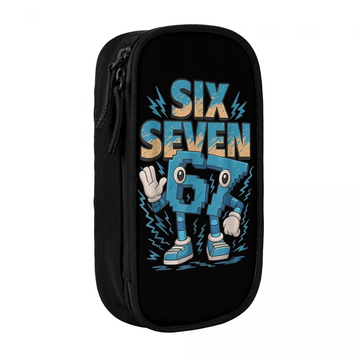 67 Zes Zeven Grappig Italiaans Hersenkronkel 6 7 Meme Etui Grote Etui Rits Terug naar School Etuis Schrijfwaren Organizer (as the picture,One Size)