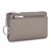 New first-layer cowhide simple women's zipper change bag three zippers large-capacity storage bag coin bag