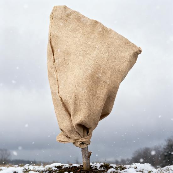 Burlap Winter Plant Cover Freeze Protection Plant Bag with Drawstring Reusable Frost Blanket Tree Protector for Garden Bushes Small Trees