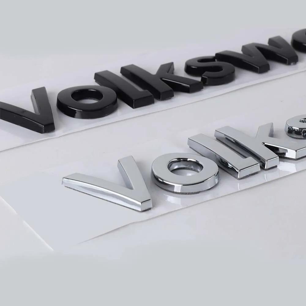 Emblems 3D Car Body Tail Trunk Decoration Letter Emblem M132 Sticker For Volkswagen VW Golf Passat Polo Tiguan Jetta Caddy T-ROC