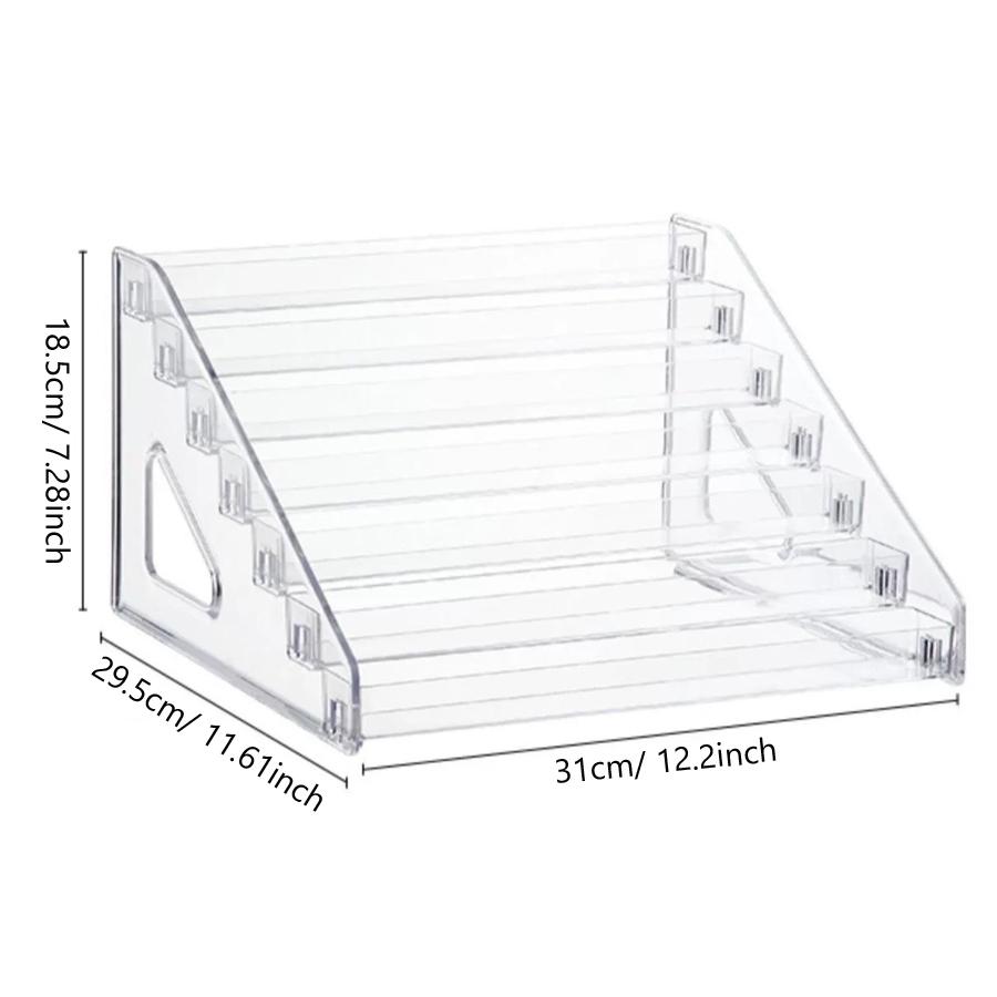 7 Layers Acrylic Nail Polish Display Rack Transparent Makeup Organizer Gel Polish Stand for Beauty Salons & Home Use