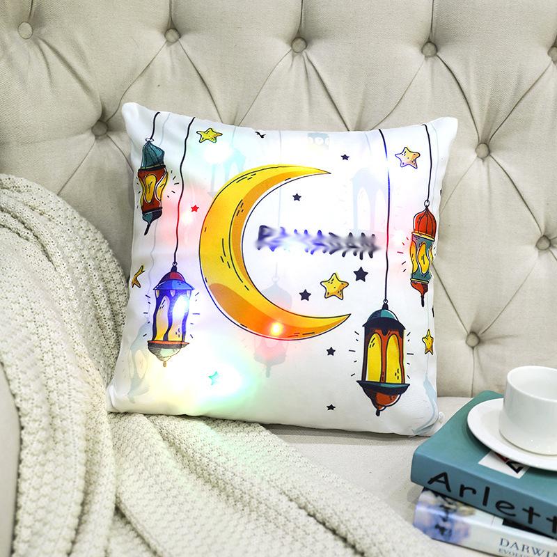 

Led Light Moon Pillow Star Pillow Case Sofa Cushion Pillow Lantern Holiday Decoration Gift 45 * 45 (collection priority delivery)