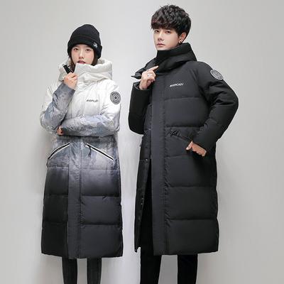 Nouvelle Doudoune d'Hiver pour Hommes et Femmes Couples Doudoune Longue à Capuche Épaissie en Duvet de Canard Blanc pour Homme