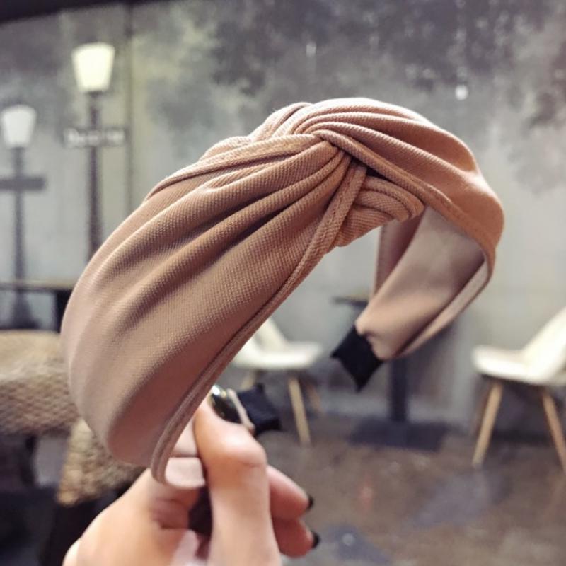 

Simple Bow Hair Hoop Cloth Women Twist Simple Hair Accessories Headwrap Solid Hoop Hair Band Knot Cross Tie Fashion 1 PC NEW Headband 1