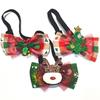 Christmas Pet Bow Ties With Adjustable Neck Strap Cute Festive Patterns For Small Dogs Cats Holiday Photoshoots