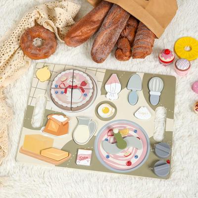 Pretend Play Kitchen Toy Wooden Cooking Set,Learning Toy,Educational,Wooden Cake for