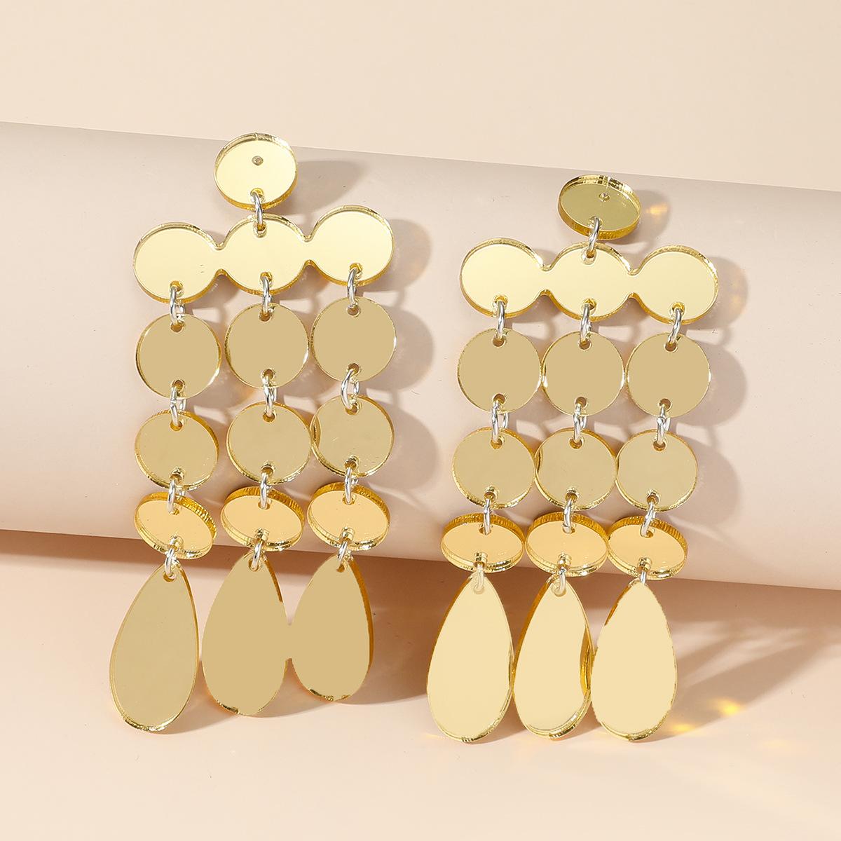 

Модные висячие серьги для женских украшений золотой