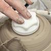 2 Peças 4/6CM Ferramenta Giratória para Acabamento de Cerâmica Profissional Cerâmica Rotativa Argila Lançamento Acabamento Acabamento Ferramentas Giratórias Suprimentos para Artistas de Argila de Ceramista