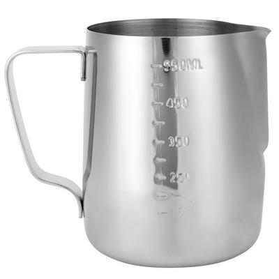 Jarra Espumadora de Leche Espesada de Acero Inoxidable Taza para Café Latte Artesanal Jarra de Arte con Doble Cara