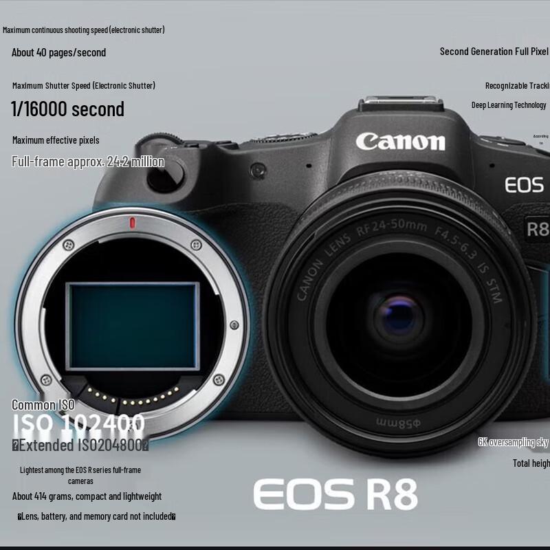 Canon EOS R8 Full-Frame Mirrorless Camera (CN version)