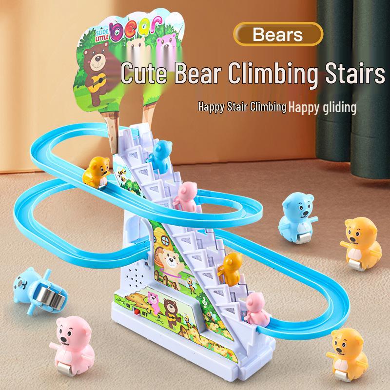 

Игрушка электрическая горка с подъемом по лестнице «Маленький желтый утенок» для детей 3 Figures No Battery