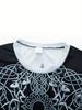 Fashionable Wolf Totem 3D Digital Pattern Print Men's Graphic T-Shirt, Causal Comfy T-Shirt, Short Sleeve Pullover, Men's Summer Outdoor Clothing