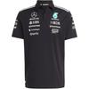Mercedes AMG Petronas Formula One Team Polo Shirt Asia Sizing 'Black' Men's JW5391