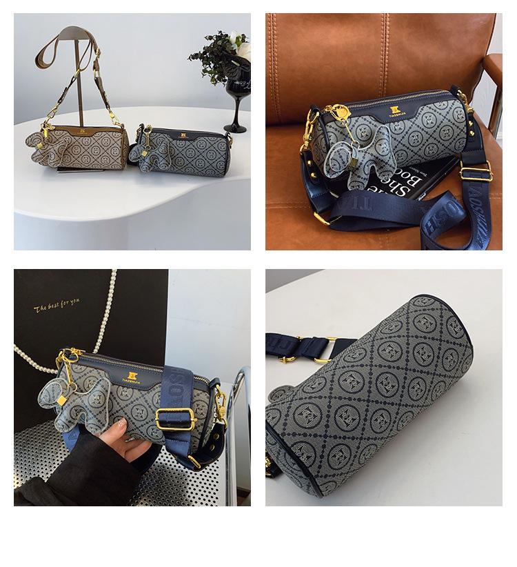 2025 Women's Chic Hot Shoulder Cylinder Crossbody Bag - Stylish & Versatile High-End Pillow Design