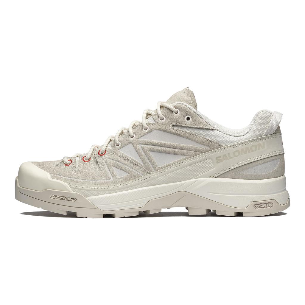 SALOMON Panhui X Alp Fashion Comfortable Low-Top Running Shoes Unisex Sneakers Vanilla Earth-Gray Fire-Red 478480