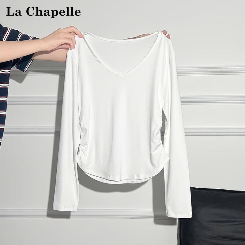 

La Chapelle Women s Pleated Waist Long Sleeve T-shirt 2XL