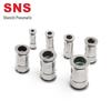 SNS 304 Stainless Steel Straight Air Pipe Quick Connector