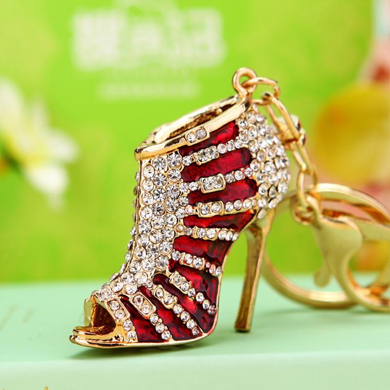 High Glamorous Heel Shoe Keychain Premium Metal Keyring Great For Holiday And Party Favors