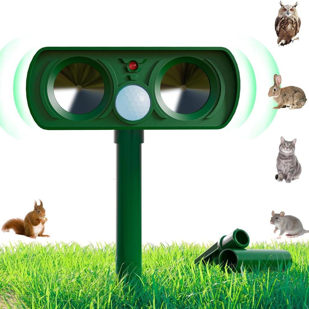 Solar Ultrasonic Repeller for Animals: Mouse, Bird, Dog, Rabbit, Deer