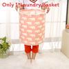 Collapsible Cotton Linen Laundry Basket With Handle For Clothes And Storage In Modern Home Decor