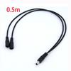 30cm 50cm 1 To 2 Way DC Power Adapter Splitter Cable 5.5mmx2.1mm 1 Male To 2 Female Extension Wire Cord