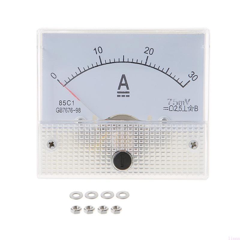 Compact Ammeter Analog Amp Meter Gauge Rectangle Panel Meter Current Tester 1A/2A/30A/50A/100A/100ma for Industrial