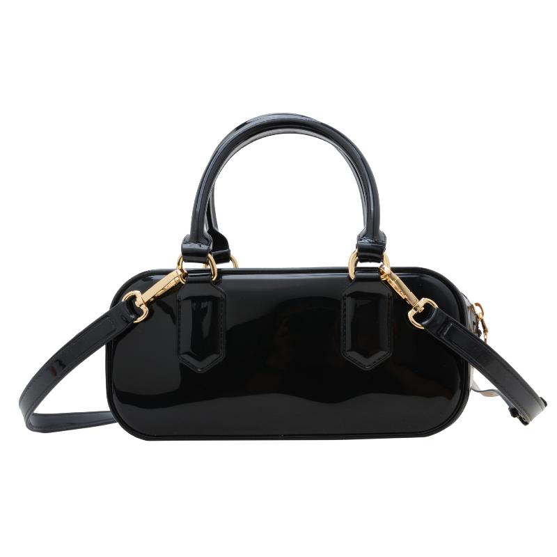 Solid Color Jelly Hobos Handbag Casual Dirty Resistant Crossbody Bag Pvc Waterproof Crossbody Satchel Cosmetic Storage Bag