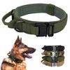 Tactical Dog Collar Retractable Leash Set Large Dogs Elastic Anti-Pull Rope Multiple Colors Sizes