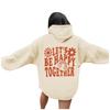 Women's long-sleeved letter-printed hooded pullover hoodie jacket