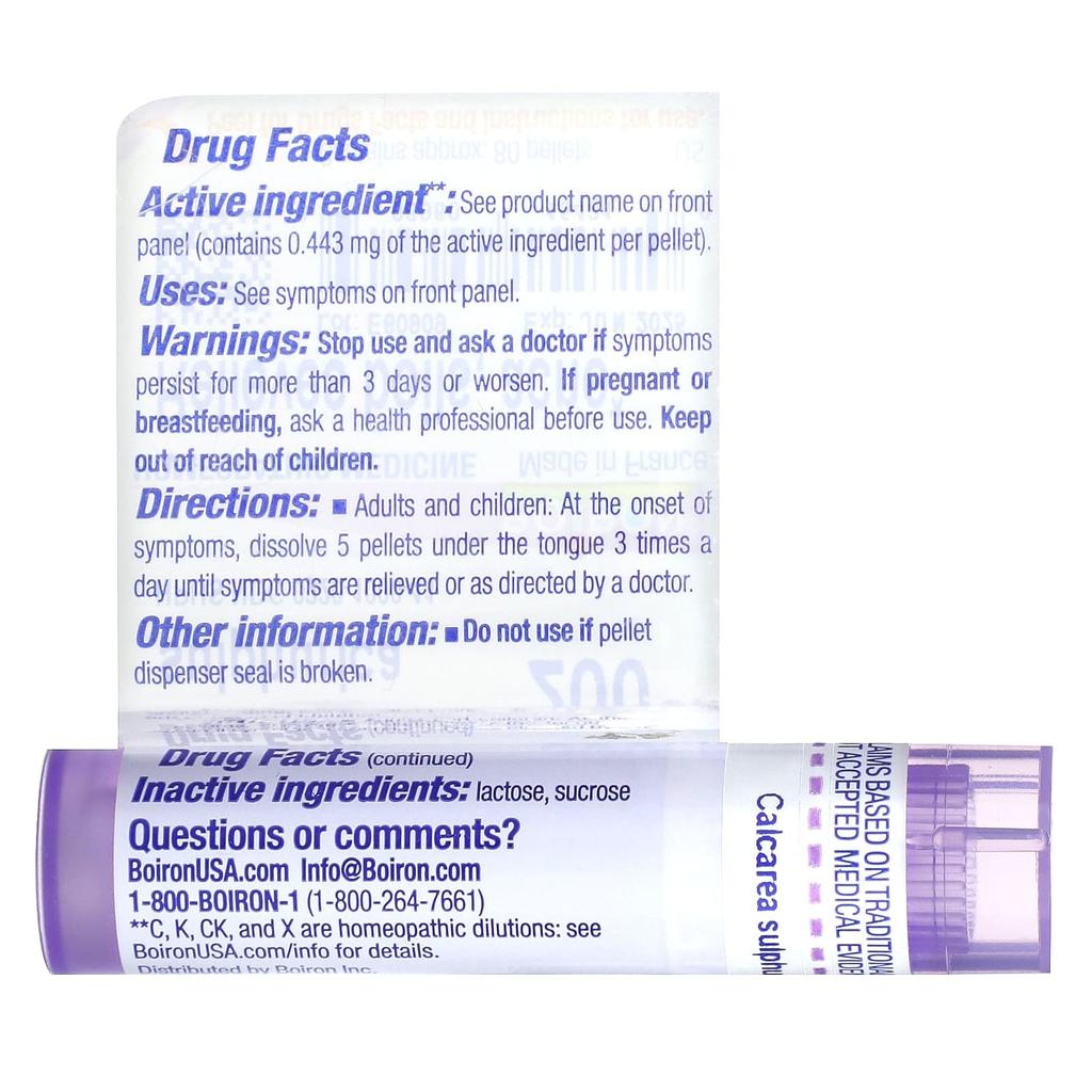 Calcareasulphurica, 200Ck, Acne Relief, Approximately 80 Pellets