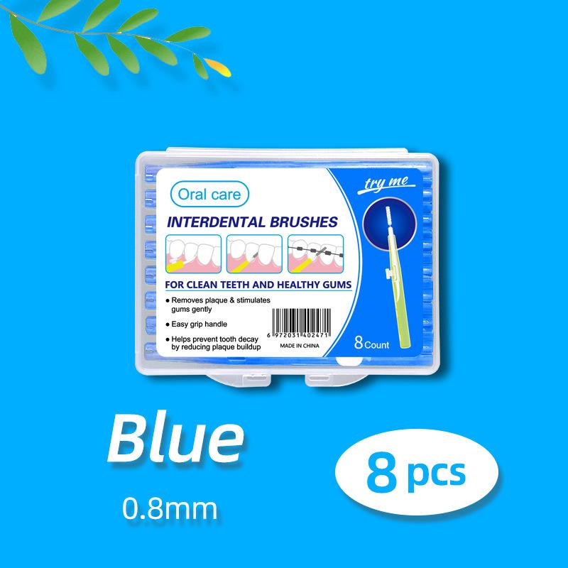 8 Pieces Sliding Interdental Retractable Gap Brushes