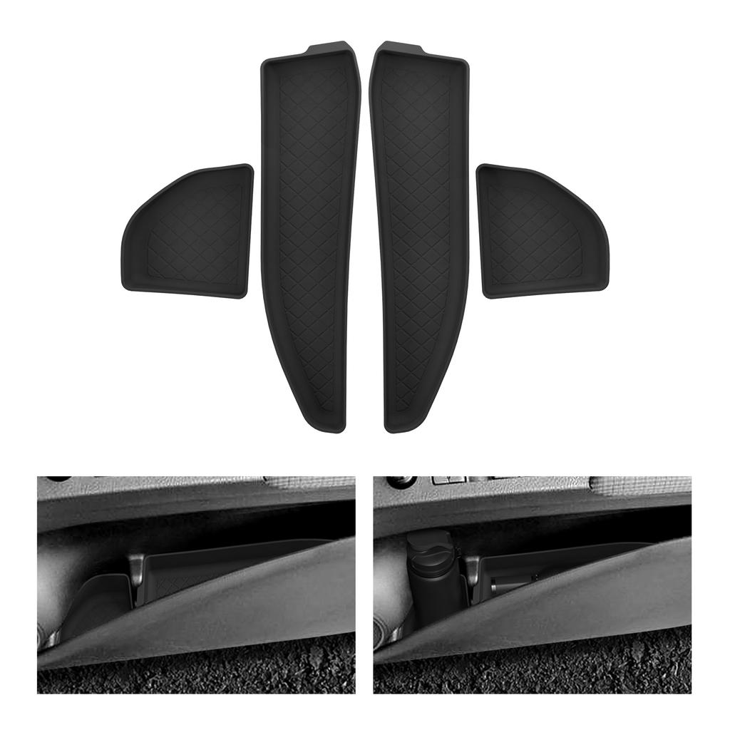 Door Side Storage Box for Toyota SIENTA 170 Series 2016-2025 Front Door Handle Organizer Tidying TPE Car Tray Accessories Black