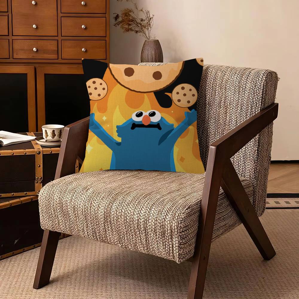 CCookies Monster Cartoon Pillow Gift Home Office Decoration Bedroom Sofa Car Cushion Cover Case X